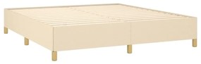 Πλαίσιο Κρεβατιού Boxspring Κρεμ 180x200 εκ. Υφασμάτινο - Κρεμ
