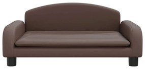 vidaXL Καναπές Παιδικός Καφέ 70 x 45 x 30 εκ. από Συνθετικό Δέρμα
