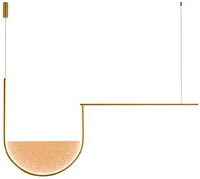 Φωτιστικό Οροφής - Ράγα 23171 101x5x235cm Dim Led 3412lm 35W Gold-Champagne