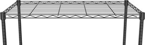 HOME USE μεταλλική ραφιέρα HUH-0270 με 5 ράφια, 90x35x175cm, μαύρη