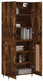 vidaXL Ντουλάπι Καπνιστή Δρυς 69,5x34x180 εκ. από Επεξεργασμένο Ξύλο
