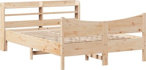 vidaXL Πλαίσιο Κρεβατιού Κεφαλάρι 150x200 εκ Μασίφ Πεύκο