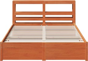 vidaXL Σκελετός Κρεβατιού Κερί Παλαίωσης 120 x 200 cm