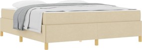 vidaXL Σκελετός Κρεβατιού με στρώμα Κρεμ 180 x 200 cm ύφασμα