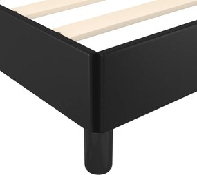vidaXL Σκελετός Κρεβατιού Χωρίς Στρώμα Μαύρο 120x190 εκ.Συνθ. Δέρμα