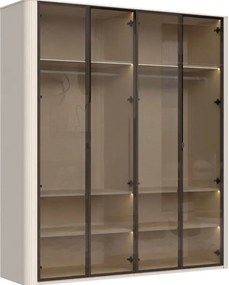 Ντουλάπα Dutchess τετράφυλλη glass