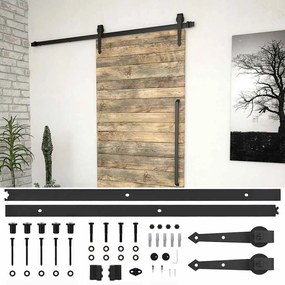 Μηχανισμός Συρόμενης Μεσόπορτας Μαύρος SKIEN 200 εκ. Ατσάλινος