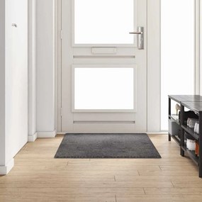 vidaXL Δερμάτινο Χαλί Γκρι 100 x 150 cm 100% Πολυπροπυλένιο Τούφτα