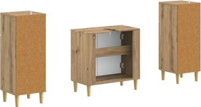 vidaXL Σετ Ντουλαπιών Μπάνιου 2 Τεμαχίων ARNHEM Artisan Δρυς