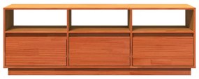 vidaXL Έπιπλο Τηλεόρασης Καφέ Κεριού 140x37x50 εκ. Μασίφ Ξύλο Πεύκου