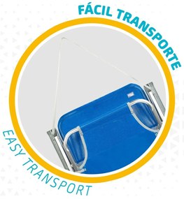 πτυσσόμενη καρέκλα Aktive Gomera Μπλε 44 x 72 x 35 cm (4 Μονάδες)