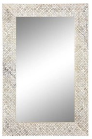 Τοίχο καθρέφτη DKD Home Decor Φυσικό Λευκό Ξύλο από Μάνγκο (76,5 x 3 x 122 cm)