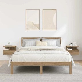 vidaXL Floating Nightstands 2 τμχ Ξύλο καλλιτέχνη 40x31x27 εκ Επεξεργασμένο ξύλο