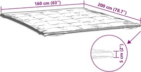 vidaXL Προστατευτικό στρώματος Λευκό 160x200 εκ.