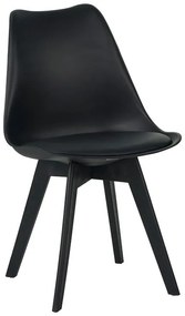 Καρέκλα Gaston I PP-PU σε μαύρη απόχρωση 48.5x53.5x81.5εκ. 48.5x53.5x81.5 εκ.