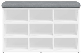 vidaXL Παπουτσοθήκη Λευκή 82 x 32 x 50 εκ. από Επεξεργασμένο Ξύλο