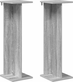 vidaXL Βάση φυτών 2 τμχ. Γκρι Σονομά 25 x 25,5 x 80,5 εκ.