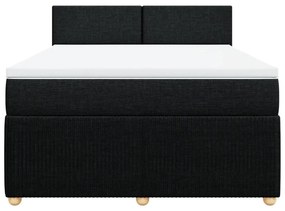 ΚΡΕΒΑΤΙ BOXSPRING ΜΕ ΣΤΡΩΜΑ ΜΑΥΡΟ 160X200 ΕΚ. ΥΦΑΣΜΑΤΙΝΟ 3287502