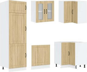 vidaXL Σετ Ντουλάπια Κουζίνας 14 τεμ. Lucca Sonoma Δρυς Επεξ. Ξύλο