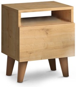 Κομοδίνο Luce Megapap χρώμα oak 40x30x47,6εκ.