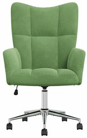 vidaXL Πολυθρόνα Relax Ανοιχτό Πράσινο Βελούδινη