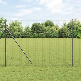 vidaXL Ευρωπαϊκός Γκρίζος Φράχτης 1,6 x 10 m Σίδηρος