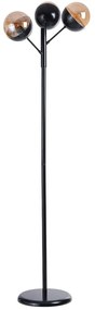 Φωτιστικό Δαπέδου 534LUN5491 48x163cm 3xE27 40W Black-Honey Opviq