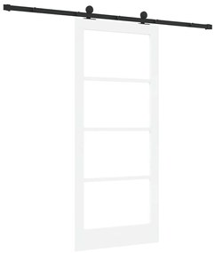 vidaXL Συρόμενη Πόρτα Λευκό 86 x 198.5 cm Ξύλο και μέταλλο