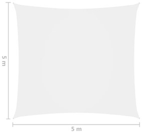 Πανί Σκίασης Τετράγωνο Λευκό 5 x 5 μ. από Ύφασμα Oxford - Λευκό