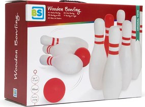 Ξύλινο Παιχνίδι Bs Toys Bowling Red & White