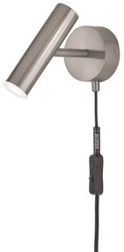 Απλίκα Φωτιστικό Τοίχου LED Μέταλλο STINA Η17 Φ10 FH Ligting-830007-Νίκελ Ματ 830007