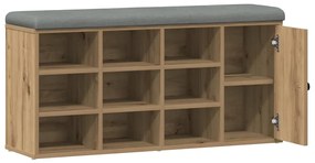 vidaXL Πάγκος παπουτσιών  Artisan Oak 102x32x50 cm Κατασκευασμένο ξύλο