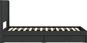 vidaXL Καλάθι με αποθήκη και κεφαλάρι Μαύρο 75 x 190 cm