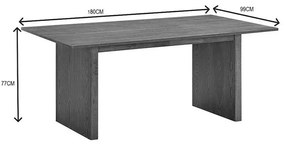Τραπέζι Eleganza mdf σε καρυδί απόχρωση 180x99x75.8εκ 180x99x75.8 εκ.