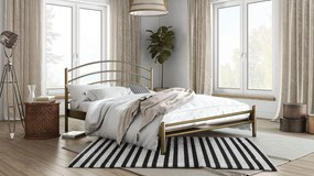 Κρεβάτι Kelly-90x190-Χρυσό-Χωρίς ποδαρικό