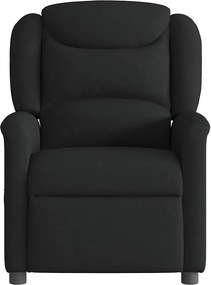 vidaXL Πολυθρόνα Μασάζ Ανακλινόμενη Μαύρη Υφασμάτινη