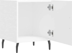 vidaXL Κομοδίνο Λευκό 40 x 40 x 50 εκ. από Επεξεργασμένο Ξύλο