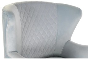 Πολυθρόνα DKD Home Decor Μαύρο Μέταλλο Sky μπλε (76 x 76 x 82 cm)