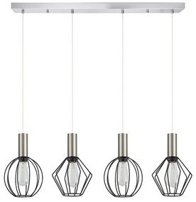 Φωτιστικό Οροφής Πολύφωτο Homelighting Adept Flex 77-8922 Nickel