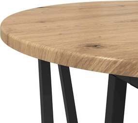 vidaXL Σετ βοηθητικά τραπεζάκια 2 τμχ. Δρυς Artisan και Μαύρο
