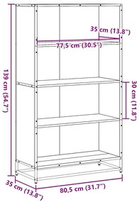 ΒΙΒΛΙΟΘΗΚΗ SONOMA OAK 80,5X35X139 CM ΞΥΛΙΝΗ ΚΑΤΑΣΚΕΥΗ 3300846