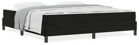 vidaXL Κρεβάτι box spring με στρώμα Μαύρο 180 x 200 cm Βελούδο
