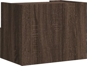 vidaXL Κομοδίνο Επιτοίχιο Καφέ Δρυς 45x30x35 εκ.