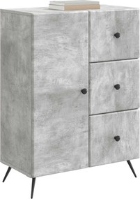 vidaXL Πλαϊνό γραφείο Γκρι Σκυροδέματος 66 x 34,5 x 90 εκ