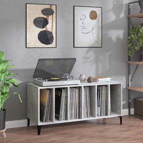 vidaXL Δισκοθήκη Γκρι Σκυροδέματος 100x38x48 εκ. Επεξεργασμένο Ξύλο
