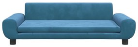 vidaXL Καναπές Παιδικός Μπλε 100 x 54 x 33 εκ. από Βελούδο