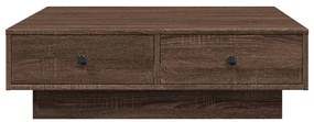 vidaXL Τραπεζάκι Σαλονιού Καφέ Δρυς 90x90x28 εκ. Επεξεργασμένο Ξύλο