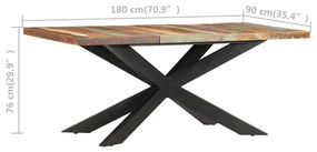 vidaXL Τραπεζαρία 180 x 90 x 76 εκ. από Μασίφ Ανακυκλωμένο Ξύλο
