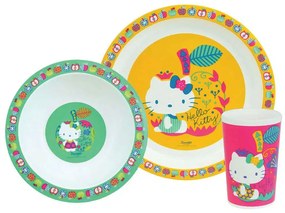 Σερβίτσιο Φαγητού Παιδικό (Σετ 3Τμχ) Hello Kitty 005988 Multi Ango Polypropylene