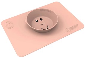 Δίσκος Εκπαίδευης Φαγητού Matchstick Monkey Anti-Slip Bowl Dusty Pink
